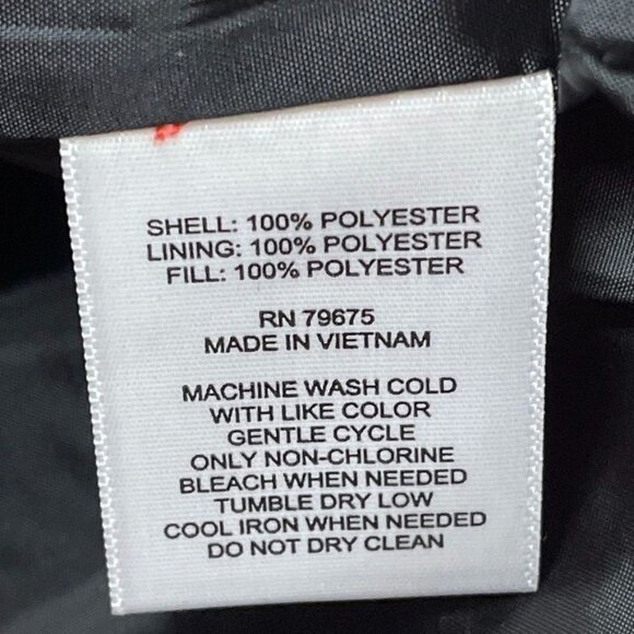 Anne Klein Red Quilted Jacket Medium Polyester Full Snap Front d0455 - Picture 6 of 11